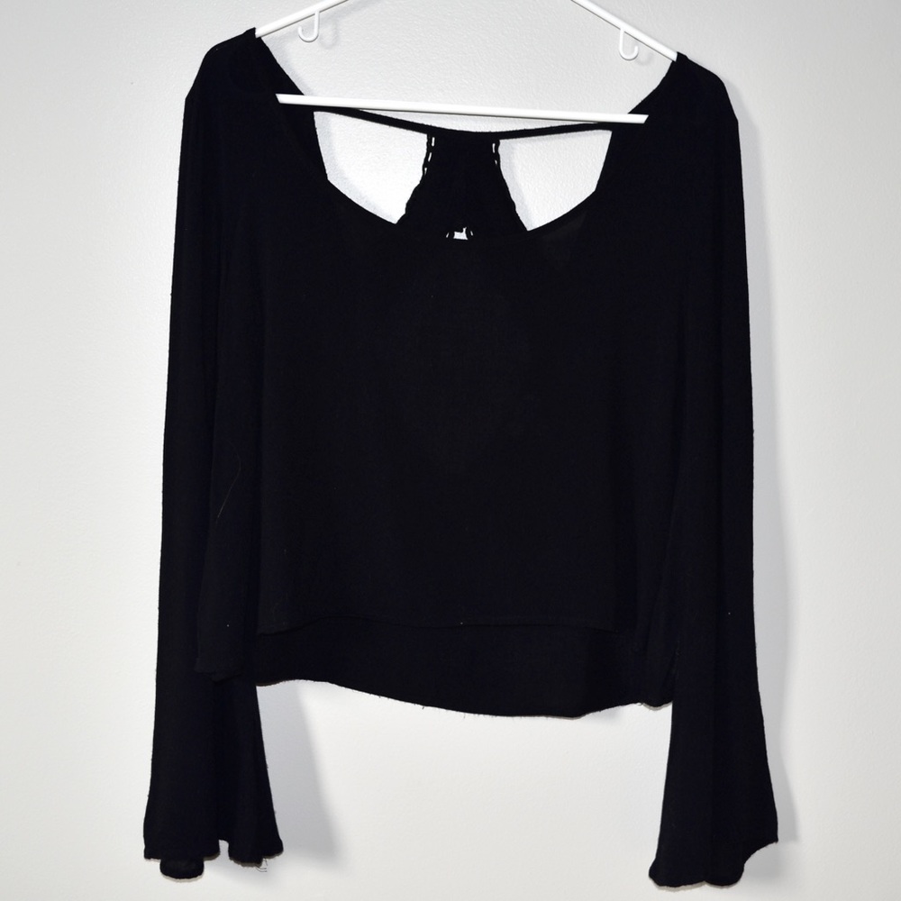 Tobi Long Sleeve Top - Black - S/P